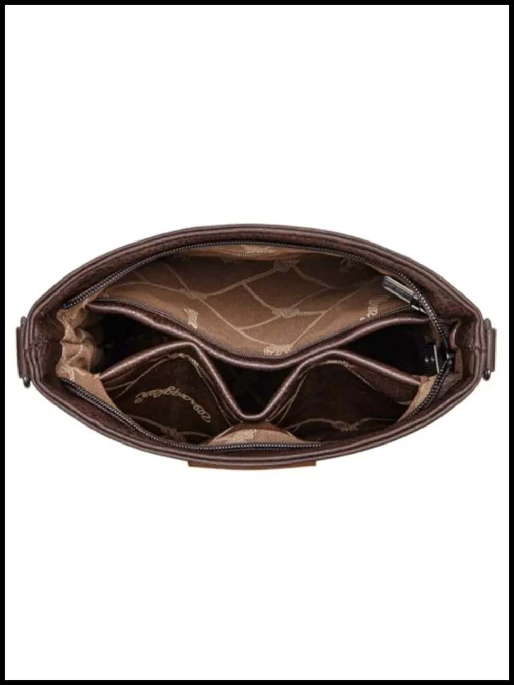 Vegan Leather Crossbody Purse with Aztec Pattern and Reinforced Feet